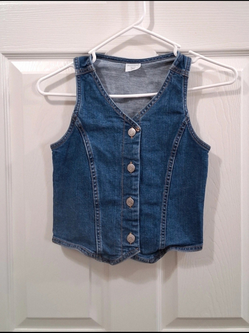 Abercrombie Kids Denim Button Vest Size 11/12